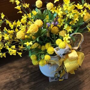 Yellow Spring  Floral in a container